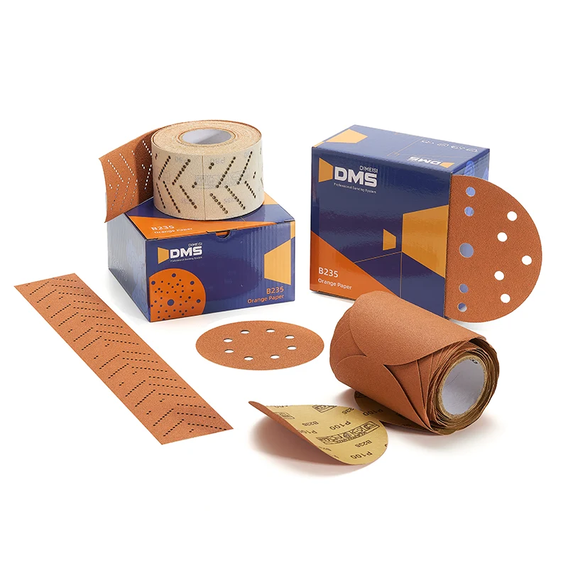 Orangefarbenes Schleifpapier